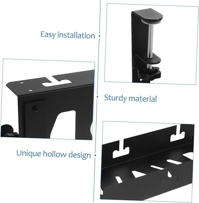 OSALADI Desk Tray No Drill Installation for Tidy Workspace Heat Dissipation Design for Cables Multifunctional Organizer for Home Office