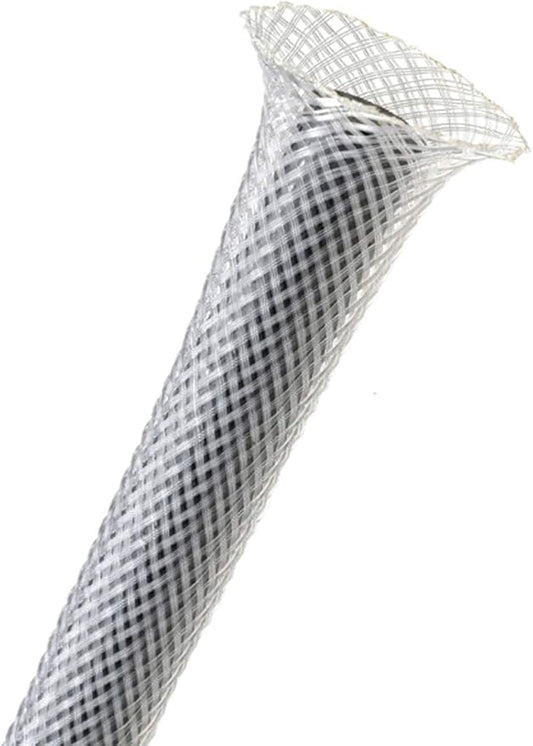 2" PET Expandable Braided Sleeving - Color: Clear - Length: 200FT
