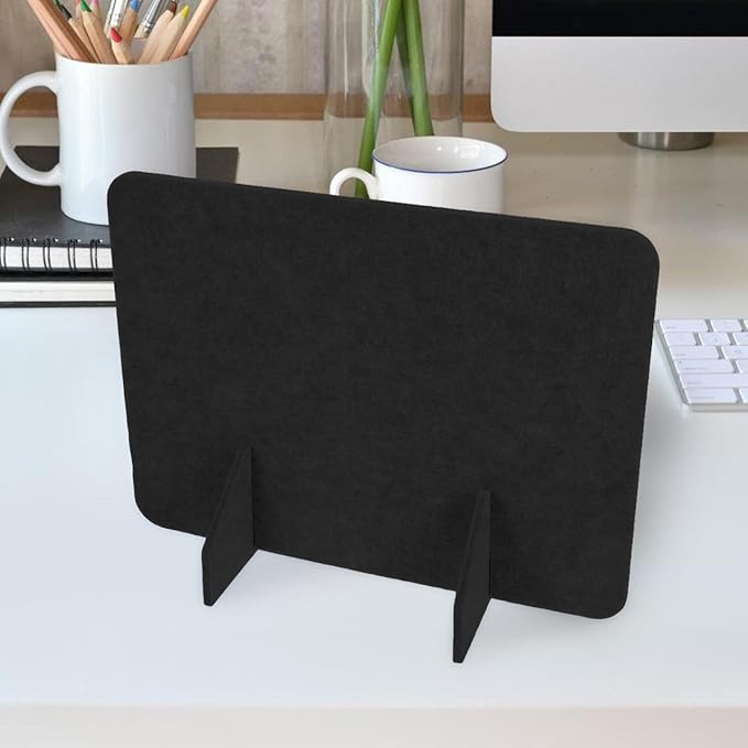 2pcs Felt Privacy Panel for Desktop Noise Reduction No Drill Installation Versatile Tabletop Separator for Office Classroom and Home Use
