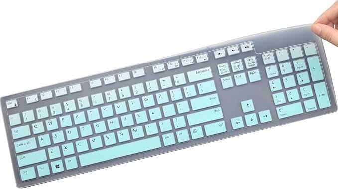 Keyboard Cover Skins Compatible with Dell KM636 Wireless Keyboard & Dell KB216 Wired Keyboard & Dell Optiplex 5250 3050 3240 5460 7450 7050 & Dell Inspiron AIO 3475/3670/3477 All-in one Desktop-OM