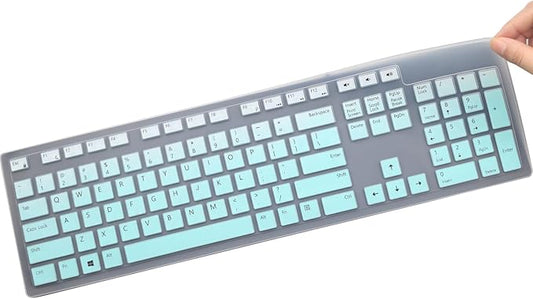 Keyboard Cover Skins Compatible with Dell KM636 Wireless Keyboard & Dell KB216 Wired Keyboard & Dell Optiplex 5250 3050 3240 5460 7450 7050 & Dell Inspiron AIO 3475/3670/3477 All-in one Desktop-OM