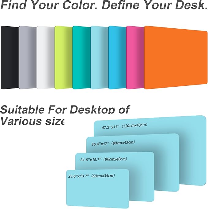 Leather Desk Pad Protector,Non-Slip Desk Pad,on-Slip PU Leather Large Mouse Pad,Easy Clean Desk Protecor Mat,Writing Pad for Office Work/Home/Decor(Orange, 23.6" x 13.7")