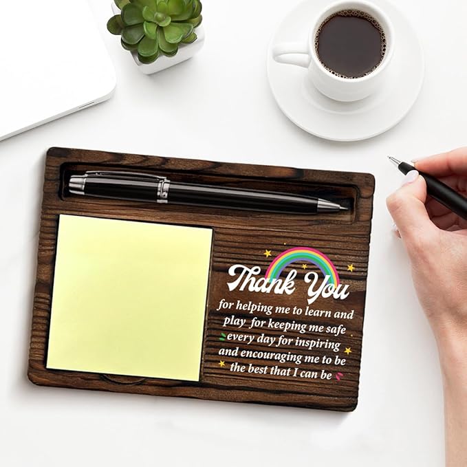 Thank You Gifts for Women Men, Appreciation Gifts for Colleagues Boss Leader Nurse Teacher Social Worker Coach, Thank You Gift Sticky Note Holder for Office Cubicle Desk Decor
