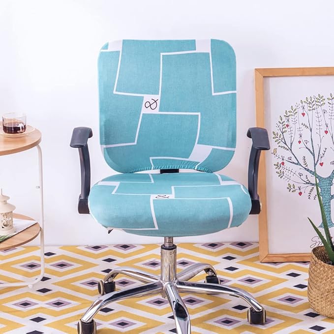 Melaluxe Computer Office Chair Cover - Protective & Stretchable Universal Chair Covers Stretch Rotating Chair Slipcover