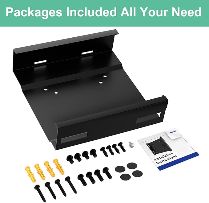Mini PC Vesa Mount for Dell Micro Mount, for Dell OptiPlex Micro Form Factor Case, for MFF 7010 7080 5070 3000 7060 7090 3060 3040 3046 3050 3090 7080XE and More, VESA and Under Desk