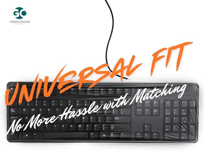 Universal KeyboardCap. Fully Covered Flat Style 0.025mm Waterproof Anti-Dust Desktop Keyboard Cover with Numeric Hospital/Dentist Use (for Gaming Keyboard)