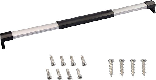 257 Aluminum Screen Door Push Bar for RV Entry Doors - 21-5/8" to 28-5/8" Adjustable Size, Includes 12 Mounting Screws