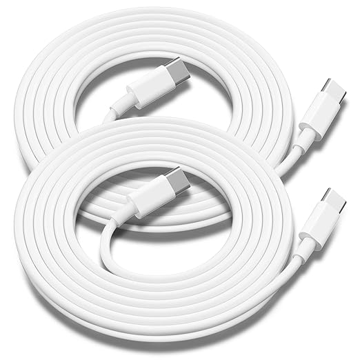 2Pack for Apple USB C to USB C Charging Cable 10ft 100W,Long Type C to Type C Fast Charger Cord for iPhone 16 E/17/Air/15/Pro/Plus/Pro Max,for MacBook Pro/Air,for iPad Pro12.9/11in,Air 4/5,Mini 6/7