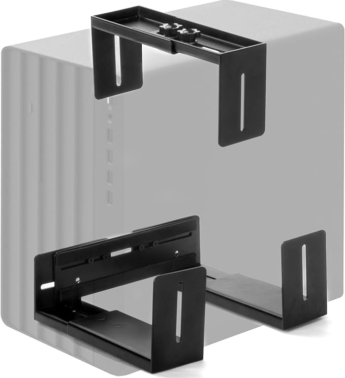 PC Wall Mount Adjustable Bracket Open Frame, Width Adjustable from 5.2" to 8.5", Thickened Steel Computer Tower Wall Mount for Full Tower, PC Holder for Home Office Computer Case CPU Holder