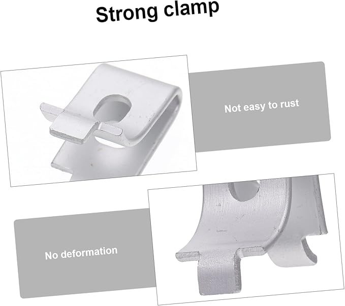 Happyyami 50pcs Garage Shelving Heavy Duty Support Clamps Shelf Support Clips Shelf Fixing Clip