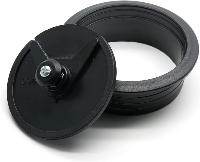 5Pcs 3-1/8" / 80mm Computer Desk Grommet, Plastic Round Desk Grommet Hole Wire Cover Organizer, Black