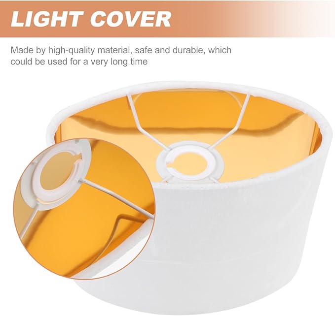 KALLORY Cloth Lamp Shade Oval Shaped Clip-on Lamp Cover Shade Accessories for Table Floor Pendant Lamp Replacement