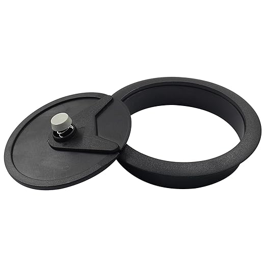 Bivethoi 3pcs 3.15 inch Desk Wire Cord Cable Grommets Hole Cover for Office PC Desk Cable Cord Organizer Plastic Cover Black