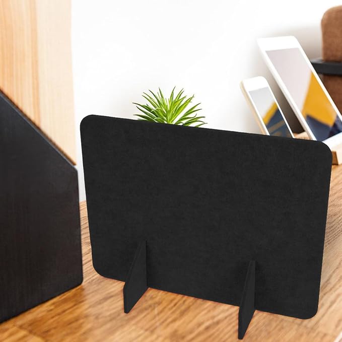 2pcs Felt Privacy Panel for Desktop Noise Reduction No Drill Installation Versatile Tabletop Separator for Office Classroom and Home Use