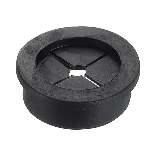 uxcell Cable Cord Grommet, 1 3/8" Inch (35mm) Desk Grommet Flexible Rubber Grommets Wire Hole Cover Pass Through for Office Computer Desk Wire Organizer, Black