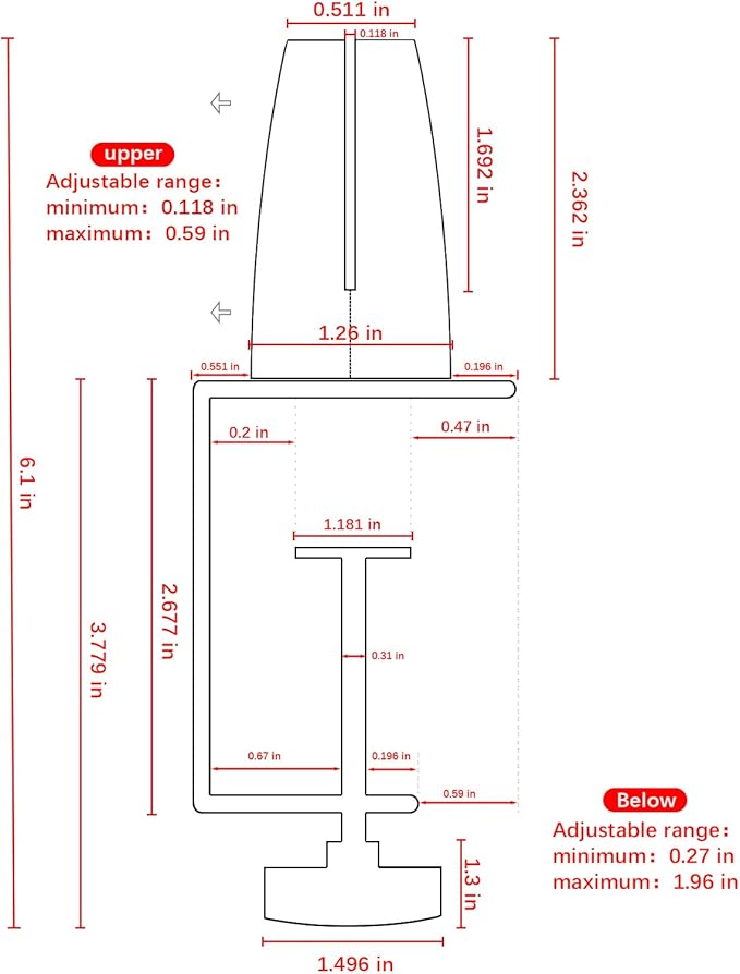 Desk Divider Clamp For 1/8" To 0.51" Panel, Adjustable Desk Partition Clamp For 0.32" To 2.04" Desktop, Standing Desk Accessories For Desk Privacy Folders, White Sneeze Guard Holder 4-pack