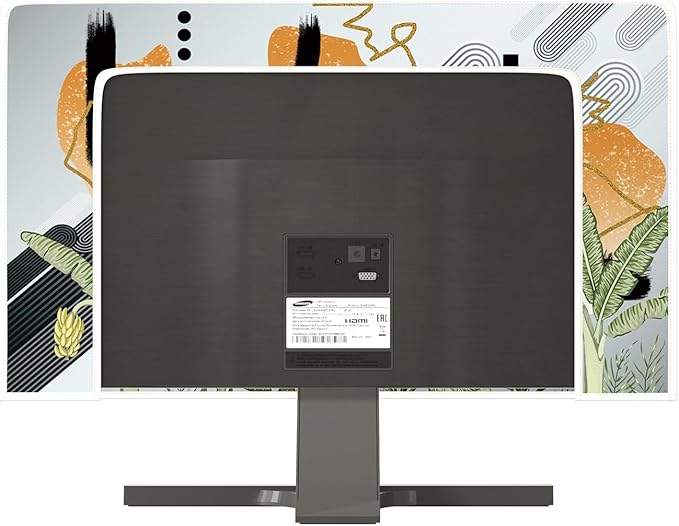 Boho Tropical Leaves Waterproof 40, 41, 42，43 Inch TV Dust Cover Anti-Static Dustproof Botanical Bohemian Plants Screen TV Covers for Television Screen LED LCD OLED TVs PC Weatherproof