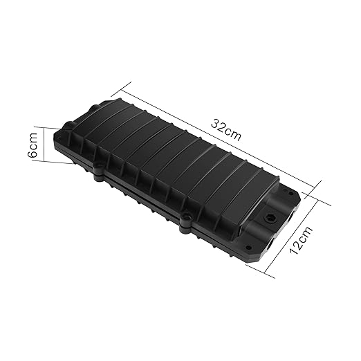 PNGKNYOCN 2 in 2 Out Horizontal Cable Junction Box, 12 Core Fusion Splice Kit Fiber Optic Junction Box Fiber Optic Outdoor Waterproof Protection Box