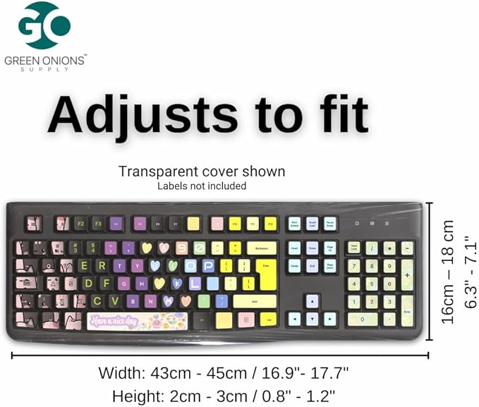 Universal Keyboard Cap [20-Pack] – Universal Fit Desktop Keyboard Cover with Numeric Keypad – Best for Hospital & Dental Use – Bulk Value Set – by Green Onions Supply