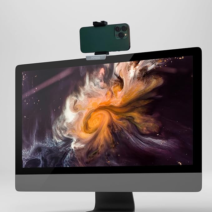 Continuity Camera Mount for iMac, MacBook Air/Pro OS Ventura, Webcam Mount for iPhone 15/14/13 Series