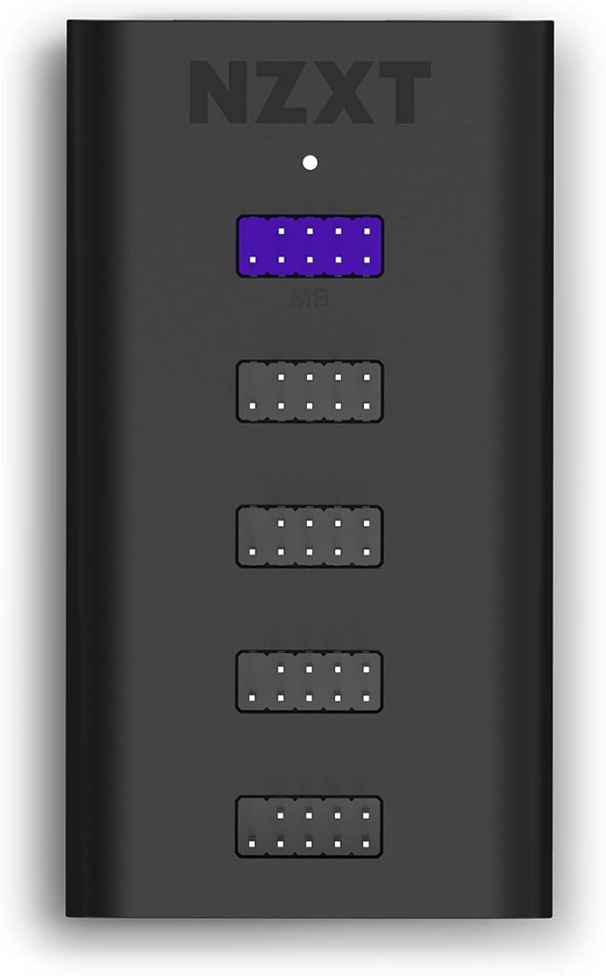 NZXT Internal USB Hub 3 - Expands 4 USB 2.0 Ports - Sleek Multifunctional Design - SATA Power Connection - Plug and Play