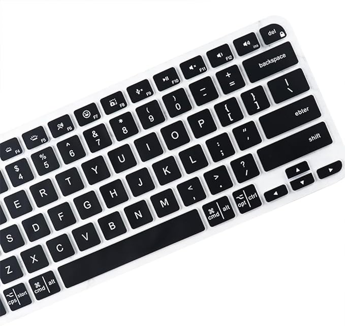 Dust-Proof Silicone Keyboard Skin Cover Compatible for Logitech MX Keys Mini & Logitech MX Keys Mini for Mac Minimalist Wireless Illuminated Keyboard (Black)