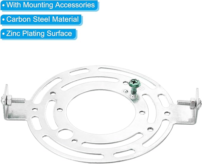 PATIKIL 130mm (5.12"") Universal Light Fixture Mounting Bracket Kit, 2set Light Crossbar Round Ceiling Plate for Wall Light, Close to Ceiling Light, Chandelier, Silver