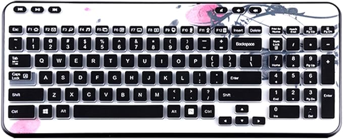 Silicone Keyboard Skin Cover Protector Compatible for Logitech MK360 K360 MK365 K365 Wireless Keyboard (Black)