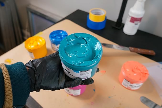 Rapid Cure® Screen Printing Ink Teal® (Quart - 32oz.) - Plastisol Ink for Screen Printing, Fast Curing Fabric Paint - Screen Print Direct®, USA Made