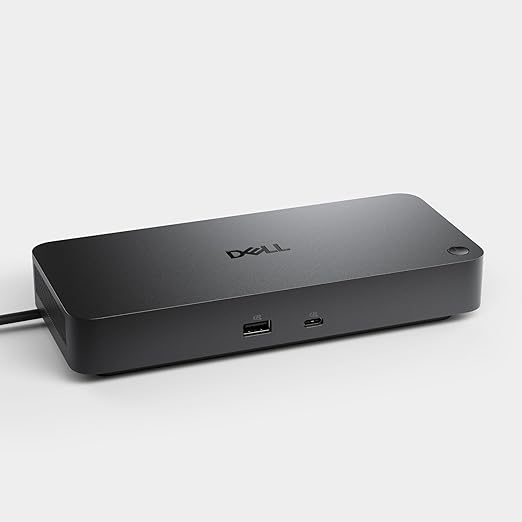 Dell Pro Dock WD25 - USB Type-C with DP Alt Mode Connector, DisplayPort/HDMI/USB 3.2 Gen2 Connectivity, Up to 100-Watt Power delivery - Black