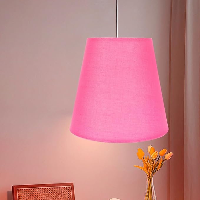 LALAFINA Clip-on Table Lamp Shade 5.51X5.51X5.11In Wear-Resistant Fabric Lamp Cover for Desk Lamps Soft Cozy Warm Light Shade for Bedroom Living Room