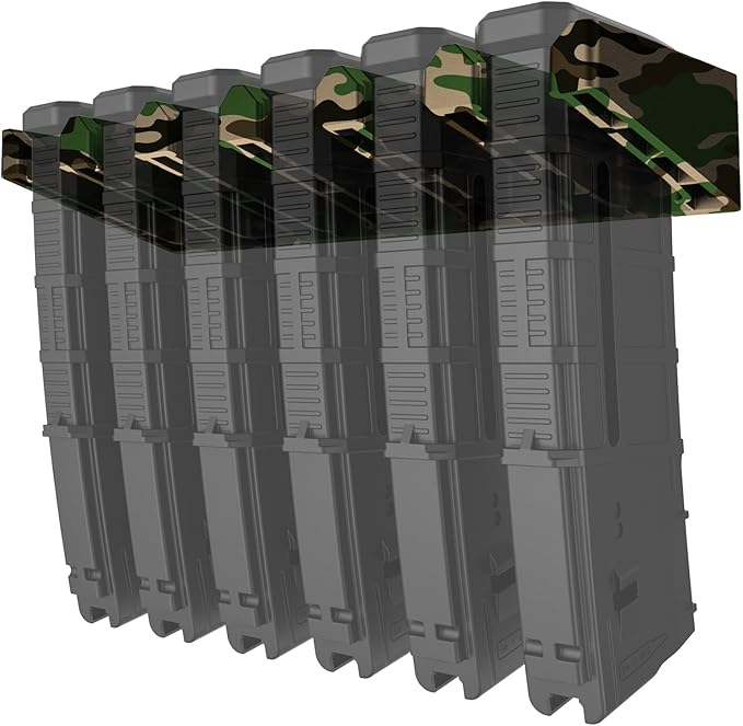RUSFOL Solid ABS 6X Standard PMAG Wall Mount, Mag Holder, Home Magazine Storage Rack