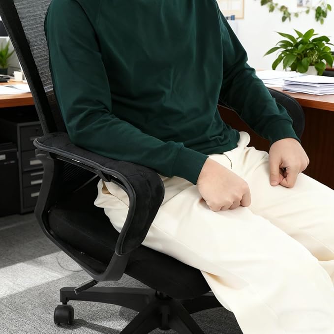 Garneck Chair Armrest Pad Office Gaming Chair Armrest Cushion Pillow Cover Support for Elbow Forearms
