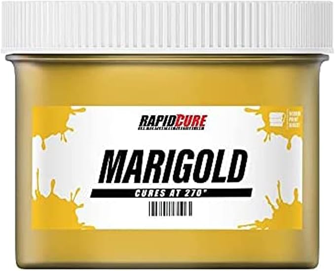 Rapid Cure® Screen Printing Ink Marigold (Pint - 16oz.) - Plastisol Ink for Screen Printing, Fast Curing Fabric Paint - Screen Print Direct®, USA Made