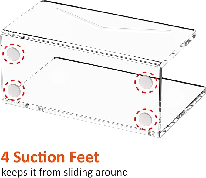 FUCDTEFC Acrylic Mail Holder, Clear Acrylic File Letter Organizer, Vertical Envelope Mail Holder for Desk, Lightweight Countertop Bill Holding Sorter Letter Invoice Stand for Home Office School