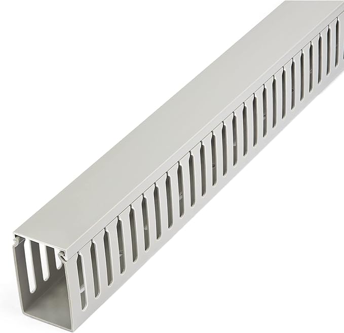 StarTech.com Open Slot Cable Management Raceway with Cover, 2"(50mm)W x 3"(75mm)H - 6.5ft(2m) length - 1/4"(8mm) Slots, PVC Network Cable Hider/Wall Wire Duct, Max 180 Cables, UL Listed, TAA