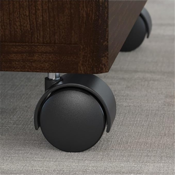 Bush Business Furniture Series C 72W Bowfront Shell Desk with (2) 3-Drawer Mobile Pedestals