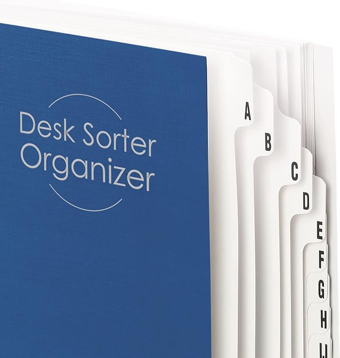 Smead(R) Desk File/Sorter, A-Z, Letter Size, 35% Recycled, Blue/Gray, C33BZ