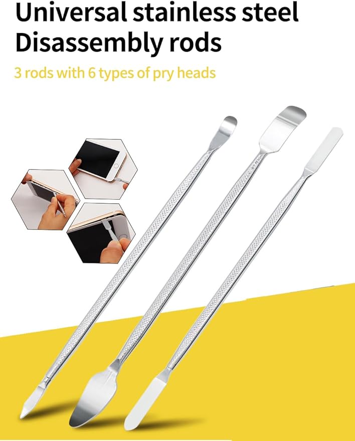 6PCS Metal spudger, Pry bar Tool kit, Screen Repair Tool,Phone Repair Tool kit, Used for Repairing laptops, Mobile Phones, Tablets, Computers, and Electronic Products
