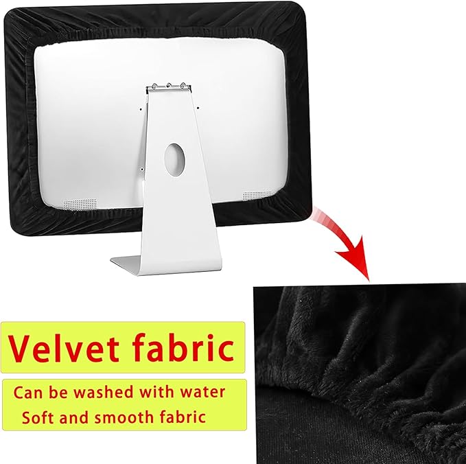 computer monitor cover for All in One 32-34 inch Anti-Static Dustproof Protective Cover for LCD/LED/HD PC, TV, screen Panel , Desktop Computer monitor , Black