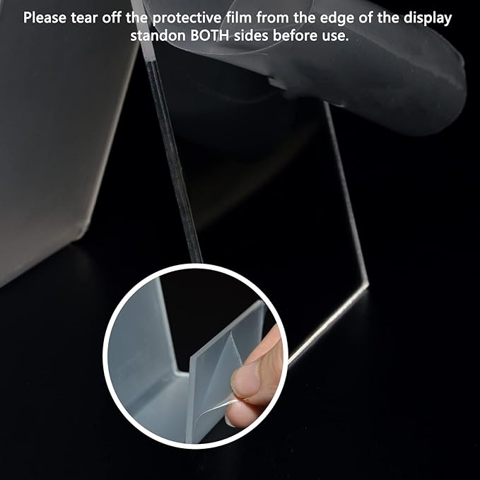 6'' x 4'' Acrylic Book Display Stand Clear Easel with Ledge Tablet Holder for Displaying Books, Pictures, Notebooks, CDs, Artworks, etc (Large) (10)