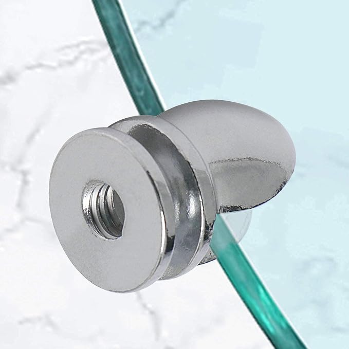 Aopin Glass Shelf Bracket Glass Clamp Bracket Glass Shelf Holders Support Glass Clamp Bracket Shelf Clip Clamp, Suitable for 5-8 mm / 0.19-0.3 inch Thick Glass Screen Clip Holder 10 PCS (Silver)