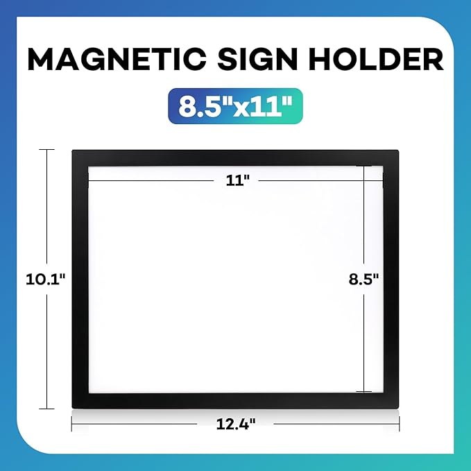 YixangDD 55 Pack Magnetic Sign Holder 8.5 x 11, Self-Adhesive Magnetic Wall Mount Sign Holder, Magnetic Document Holder for Wall Window Office Poster Store