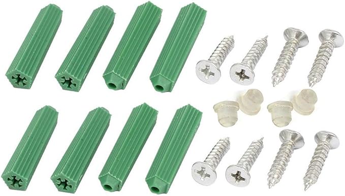 4pcs Adjustable Stainless Steel Glass Clip Clamp Shelf Holder Bracket Support Brushed Finish Flat Surface Fit for 14mm/0.56" Thickness Glass 45mm/1.38" Length (Large)