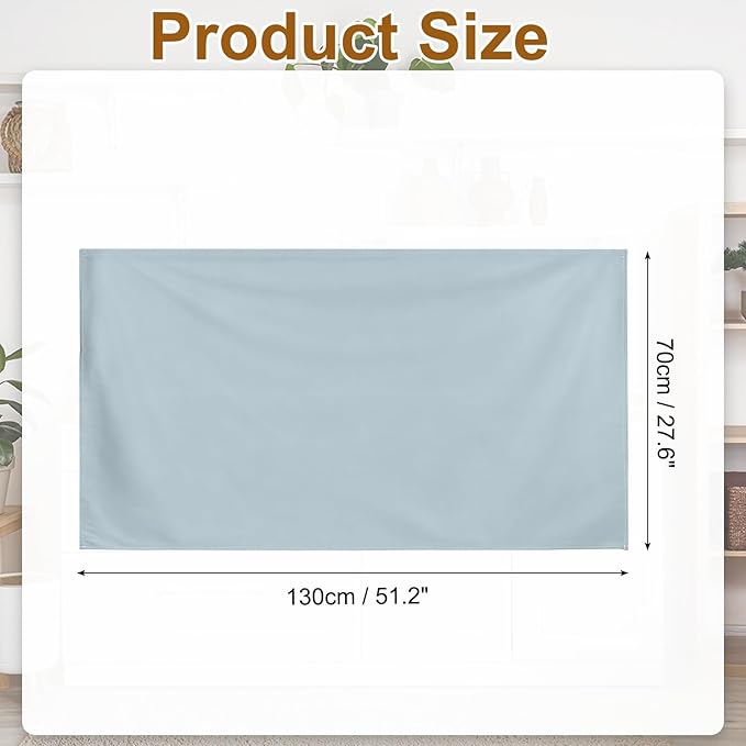 uxcell Cabinet Curtains, Dust Proof Privacy Drape Short Curtain, Hook & Loop Under The Desk Skirt for Kitchen Bathroom Closet Storage Room (51.1" W x 27.6" H, Gray)