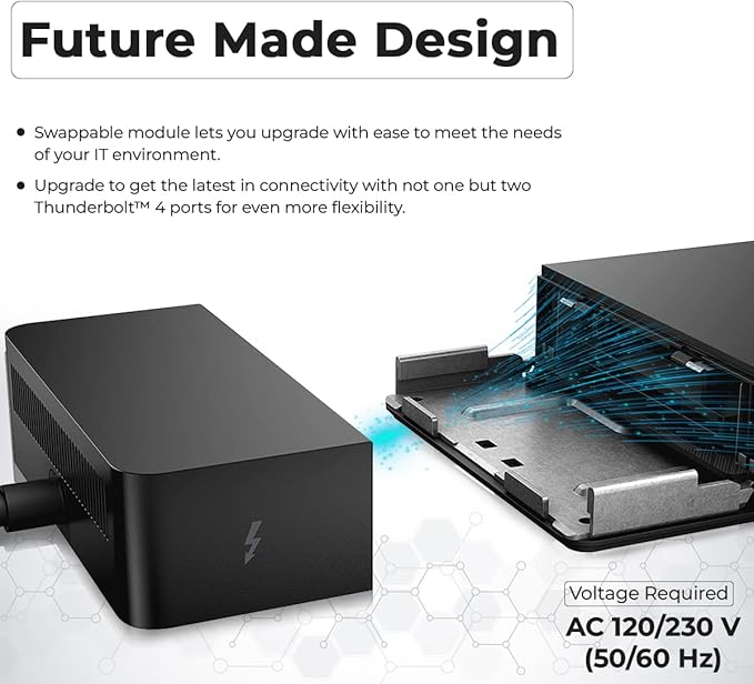 Dell WD22TB4 Thunderbolt 4 Dock - 1 Year Warranty, 40Gbps USB-C/USB A, Dell Docking Station w/ 180W Adapter, HDMI, DisplayPort, USB-C Cables - Supports 4K Displays & Upto 3 Monitors (Renewed)