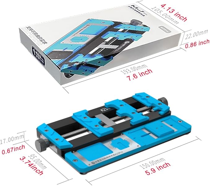Multifunctional PCB Fixing Holder IC Chip Maintenance Fixture Professional Circuit Board Repair Dual Axis High-Temperature Resistant Positioning Table for Phone Repair