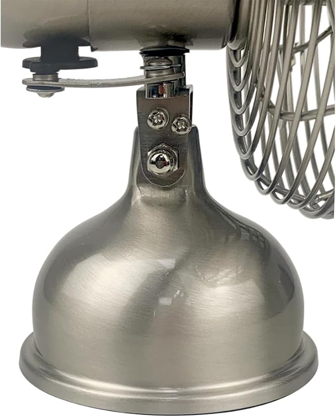 Good Housekeeping (92512) All-Metal USB-Powered 5" Oscillating Personal Fan (Brushed Nickel)