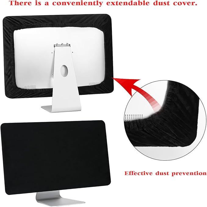 computer monitor cover for All in One 32-34 inch Anti-Static Dustproof Protective Cover for LCD/LED/HD PC, TV, screen Panel , Desktop Computer monitor , Black