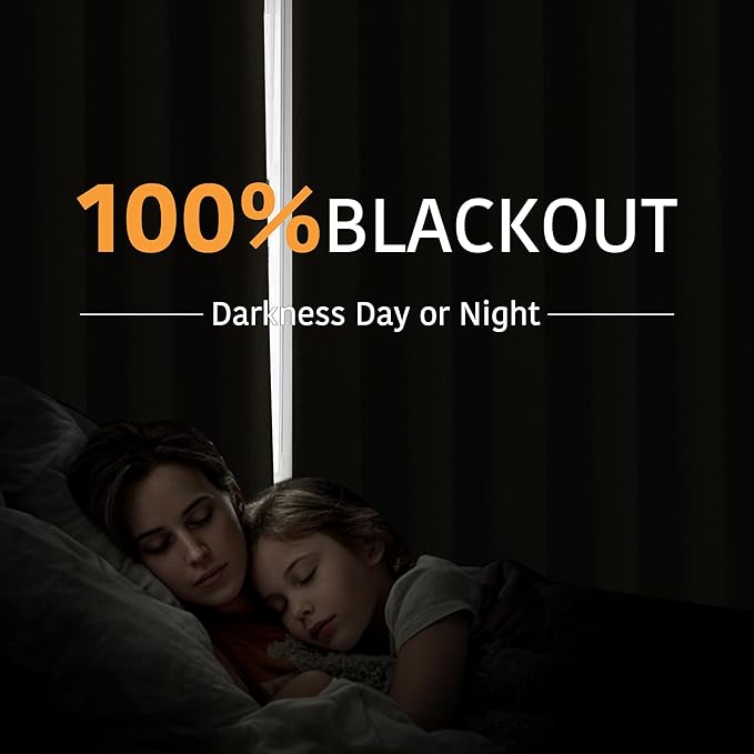 RYB HOME Beige 100% Blackout Curtains for Bedroom, Wide Thermal Insulated Privacy Curtains for Sliding Glass Doors/Patio Door/Living Room/Open Closet, Room Divider Panel, W70 x L84, 1 Panel